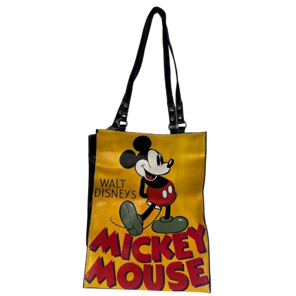 Walt Disneys Mickey Mouse Plastic Vinyl Tote Bag Classic Novelty Cartoon